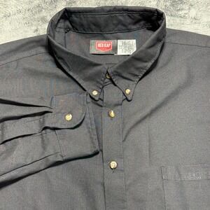 Red Kap Button-Down Shirt Men 3XL Black